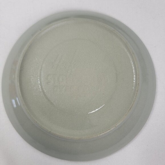 Vintage Lot of 6 HarkerWare Harker Ware Blue Gray Saucers Plates Saucer speckled - Picture 5 of 6